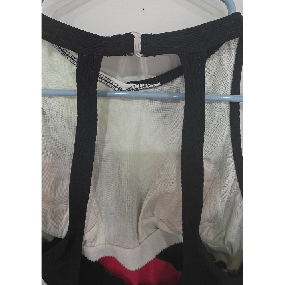 JCPenney One Piece Colorblock Swimsuit Racerback Black White Red Size 10 - Picture 5 of 5